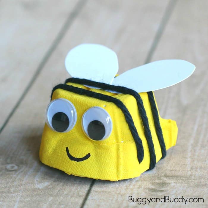 Honeybee From An Egg Carton