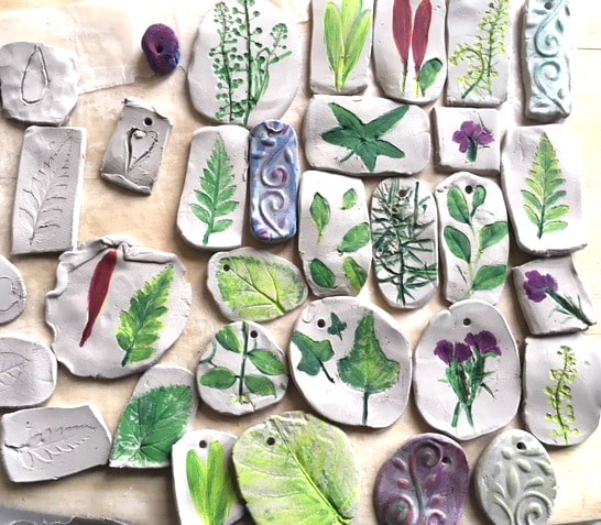 Pressed Nature Imprints In Clay