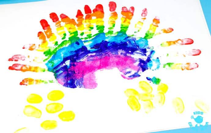 Rainbow Handprint Artwork