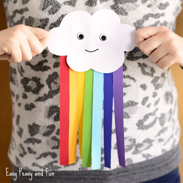 Smiling Paper Rainbow Cloud