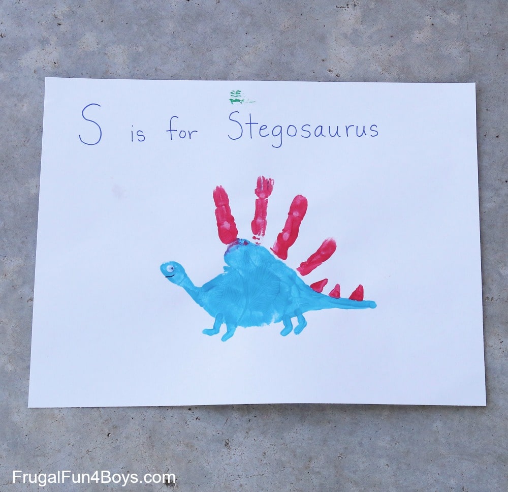 Handprint Family Dinosaur Art