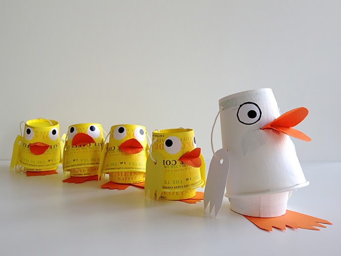 Paddling of Ducks! Folded Paper Duck and Ducklings Craft - Creative Little  Explorers