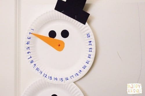 Advent Calendar Snowman Craft