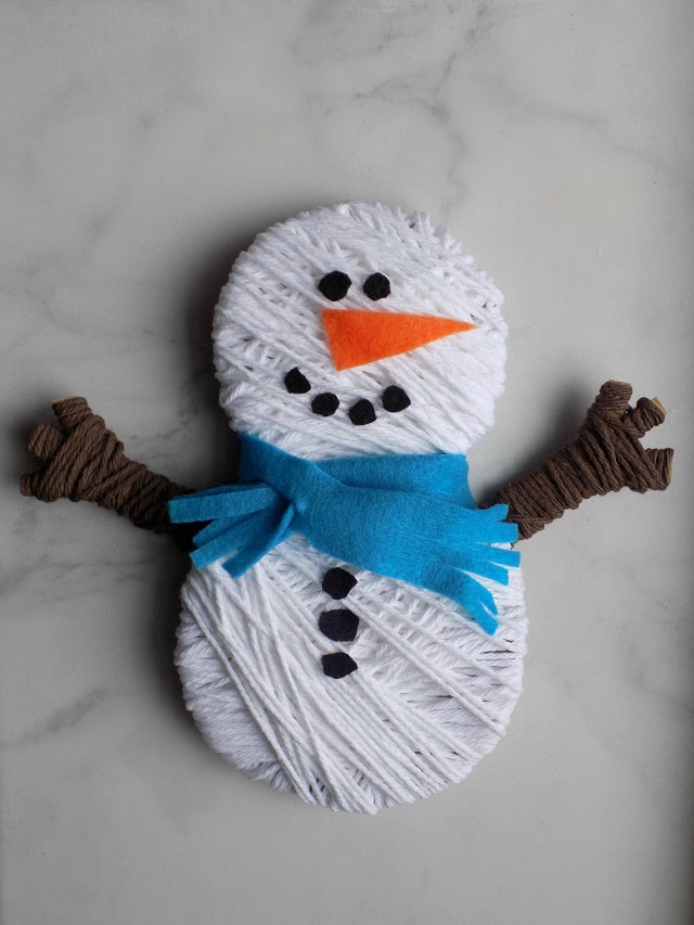 Soft Yarn Snowman Craft