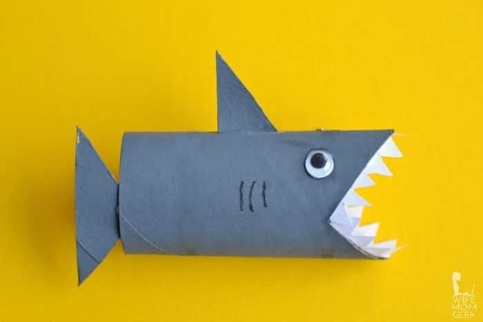Simple Toilet Paper Tube Shark Craft