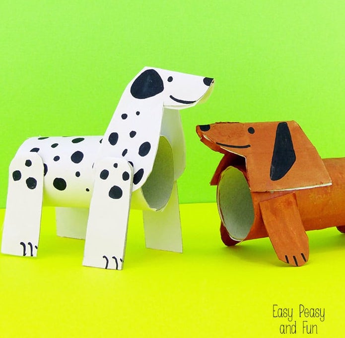 Cardboard Tube Dog Craft