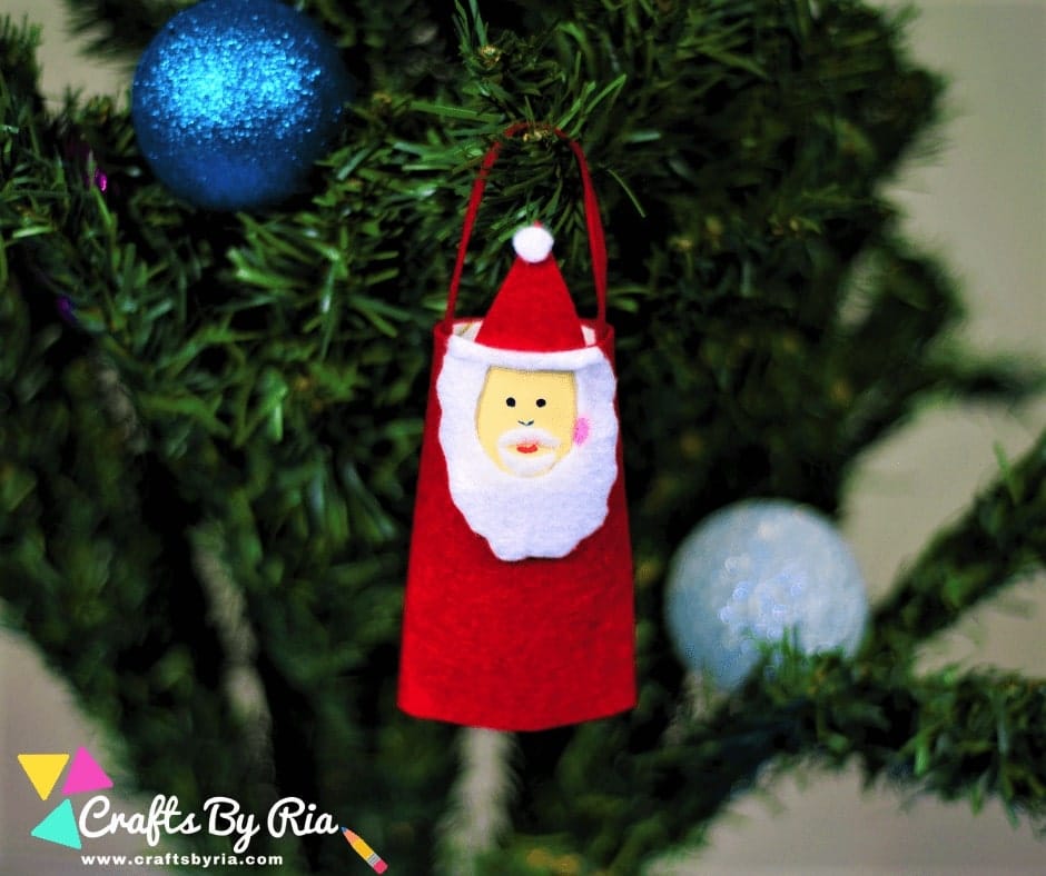 Upcycled DIY Santa Tree Ornament