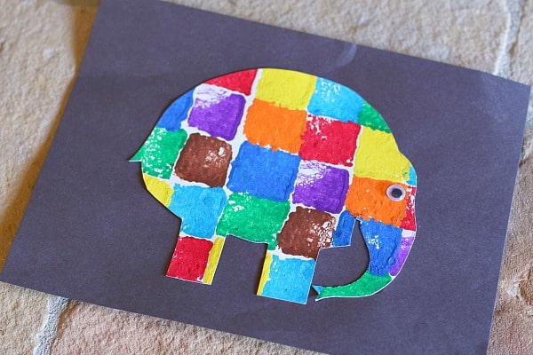Colorful Patchwork Elephant Craft