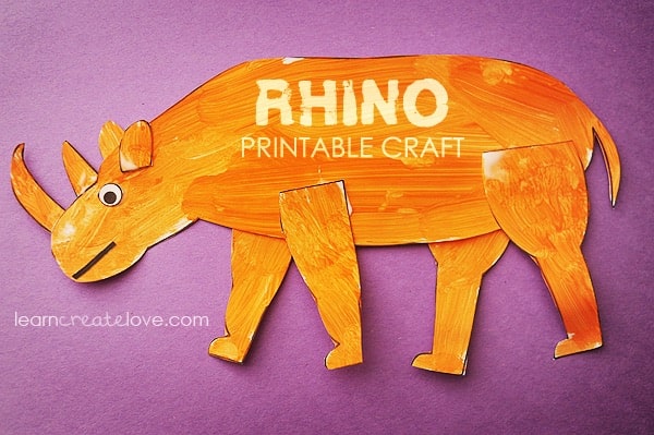 Free Rhino Craft Template