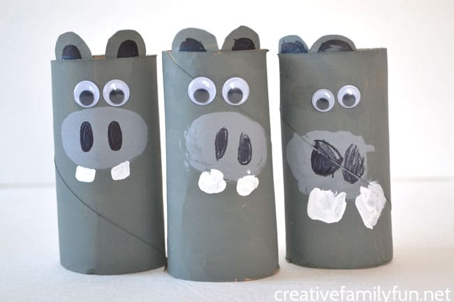Toilet Paper Roll Hippo Craft