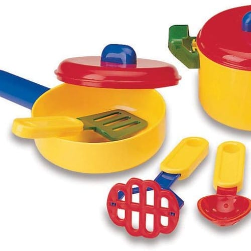 Brightly Colored Pretend & Play Cooking Set 