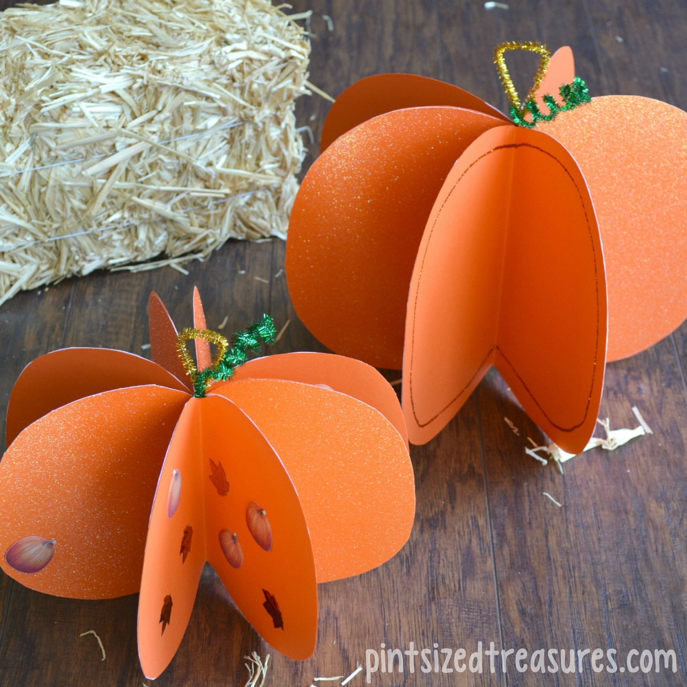 Easy 3D Paper Pumpkins