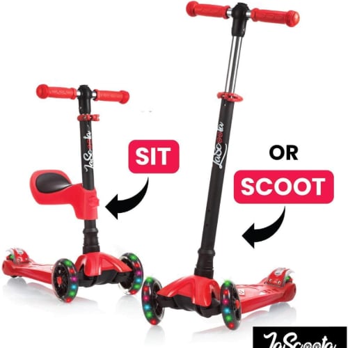 LaScoota 2-In-1 Kick Scooter With Removable Seat