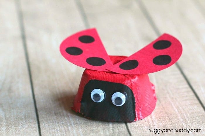 Ladybug Egg Carton Craft