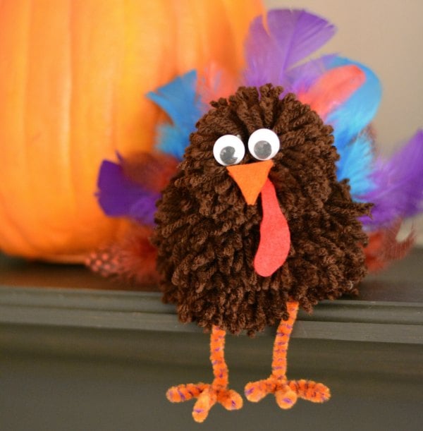 Fluffy Turkey Thanksgiving Craft