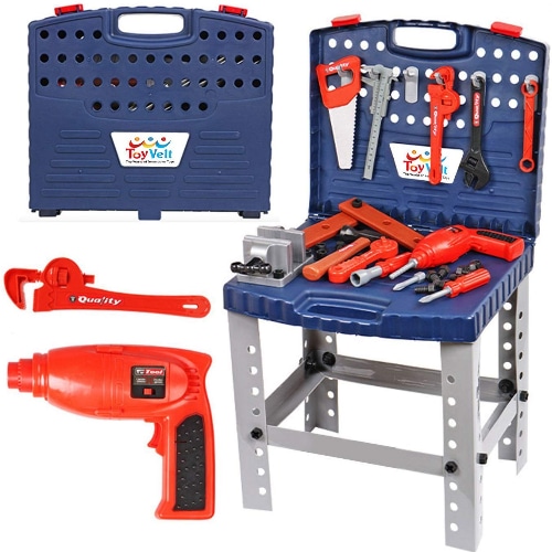 Toy Workbench With Realistic Tools 