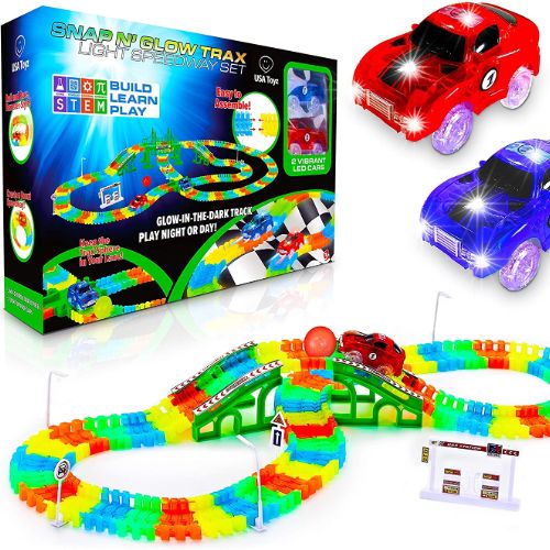 USA Toyz Glow Race Tracks and LED Toy Cars