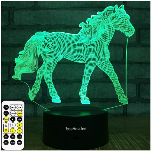 3D LED Horse Night Light