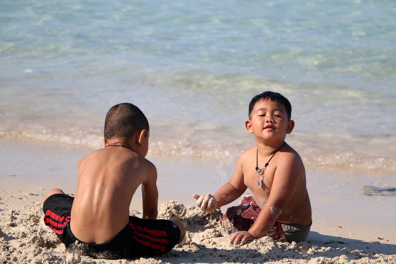 Kids at the beach