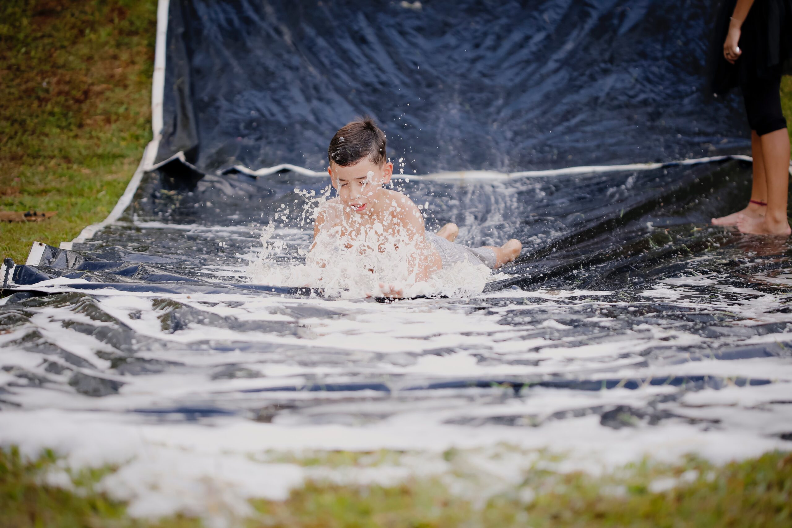 Kids slip n' slide time