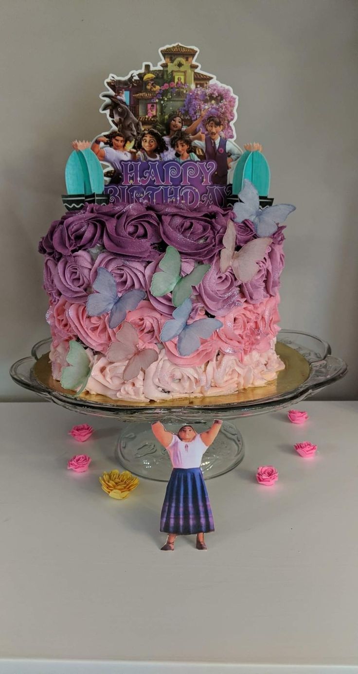 Encanto Cake With Butterflies