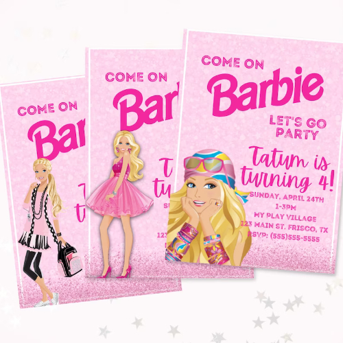 Barbie Birthday Party Invitations