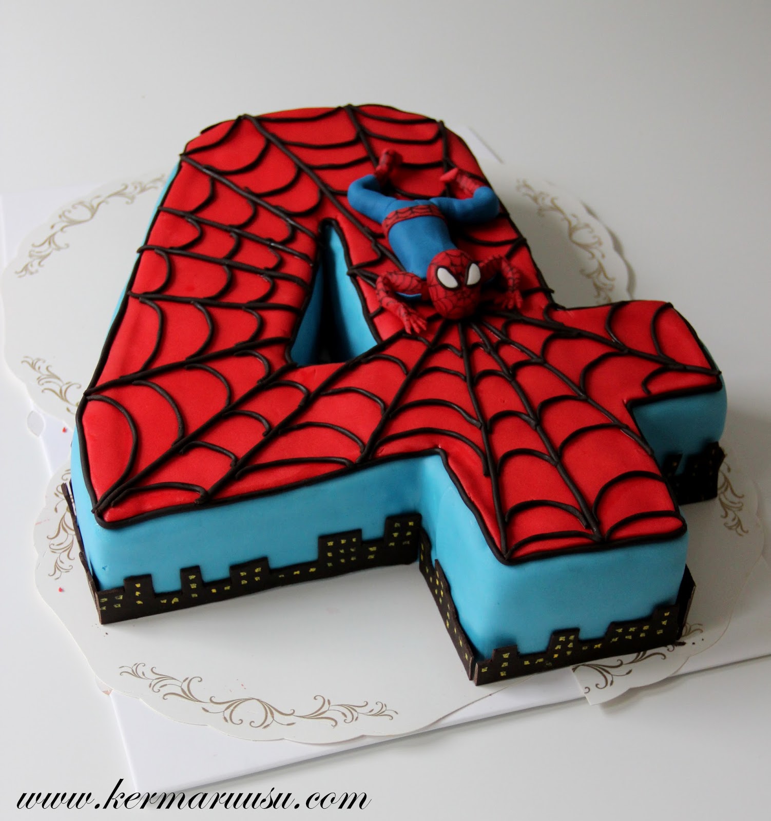 Spiderman Age Cake