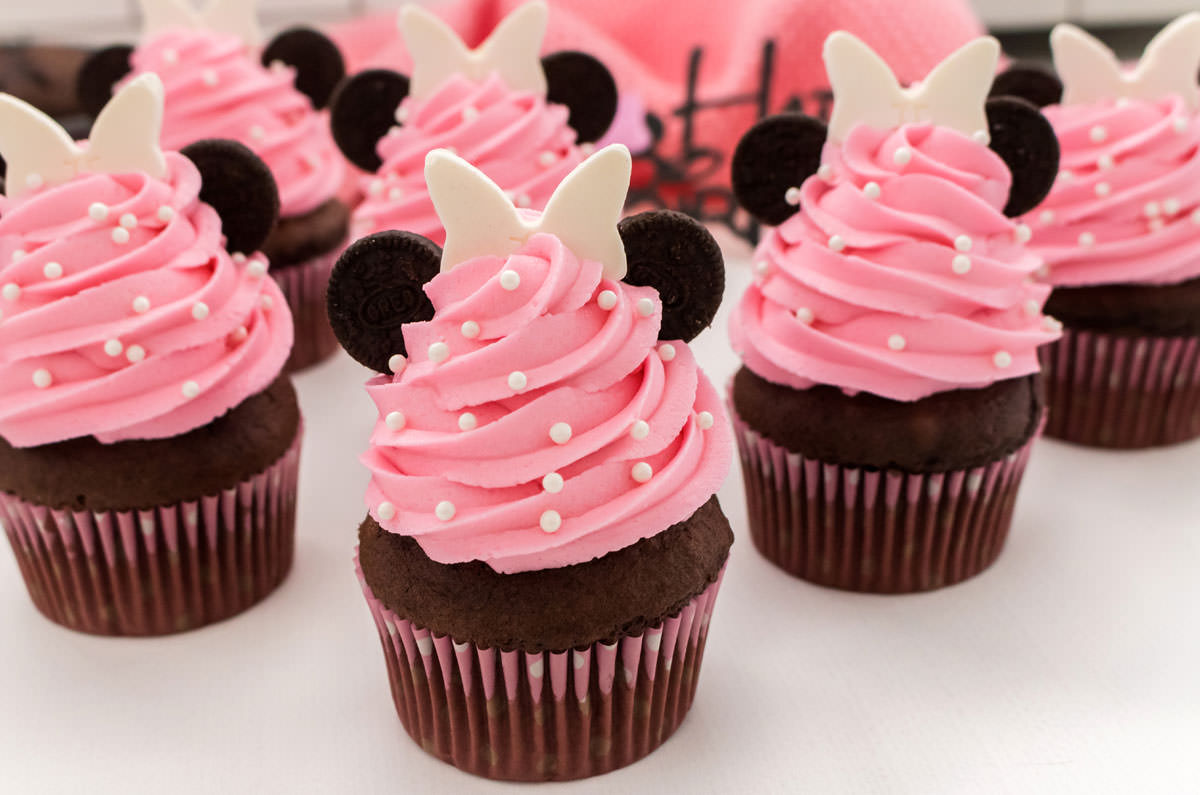 Pink Minnie Cupcakes