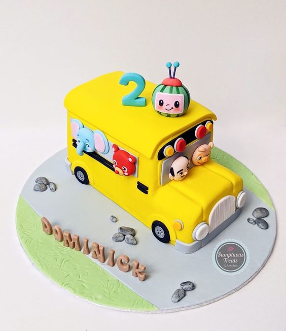 CoComelon 3D Schoolbus Cake