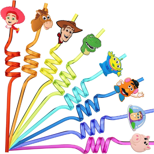 Squiggly Toy Story Straws