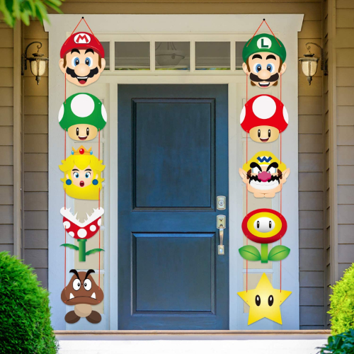Super Mario Door Or Porch Hanging Banners