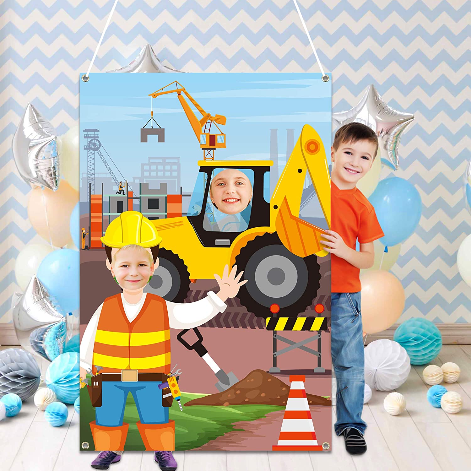 Set Up A Construction Themed Photo Booth